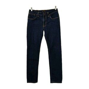 Nudie Jeans Co Thin Finn Dry Ecru Embo Jeans Mens 33(29) x 34(28) Preppy HEMMED